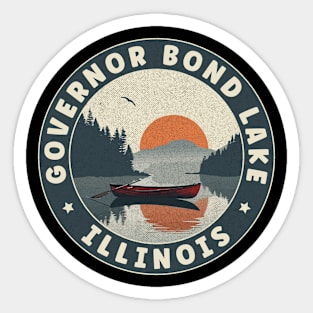 Governor Bond Lake Illinois Sunset Sticker